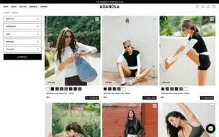 Adanola homepage website preview