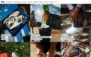 Sneakersnstuff homepage website preview