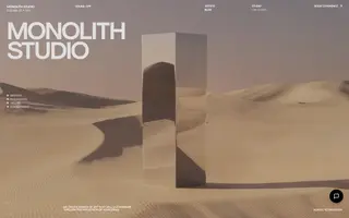 Monolith Studio homepage website preview