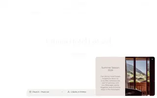 Ultima Hotel Gstaad homepage website preview