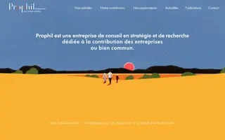 Prophil homepage website preview