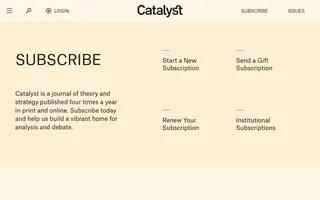 Catalyst homepage website preview