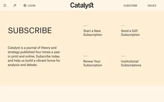 Catalyst homepage website preview