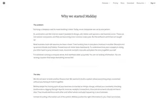 Midday homepage website preview