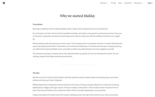 Midday homepage website preview