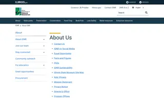 Illinois Department of Natural Resources homepage website preview
