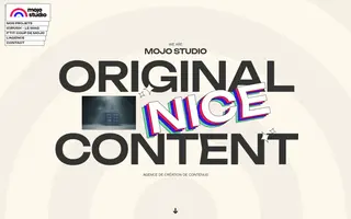 Mojo Studio homepage website preview