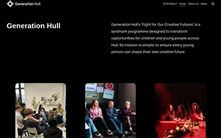 Generation Hull homepage website preview