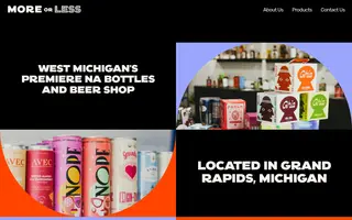 Drink More or Less homepage website preview