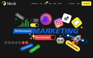 Birch homepage website preview