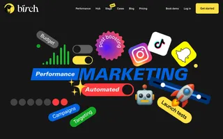 Birch homepage website preview