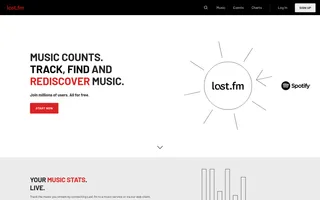 Last.fm homepage website preview