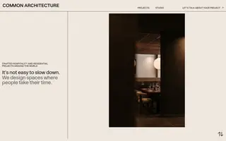 Common Architecture homepage website preview