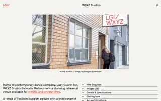 Lucy Guerin Inc homepage website preview