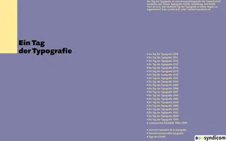 Ein Tag der Typografie homepage website preview