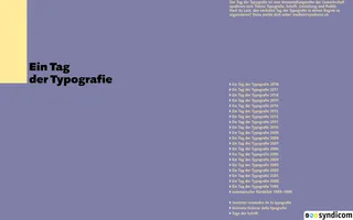 Ein Tag der Typografie homepage website preview