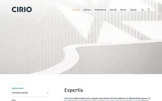 Cirio homepage website preview