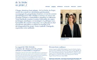De la Friche au Projet homepage website preview