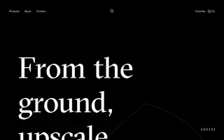 Infini homepage website preview