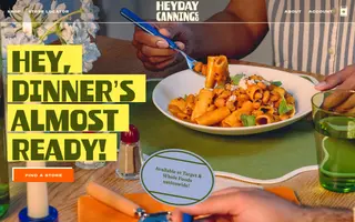 Heyday Canning Co. homepage website preview