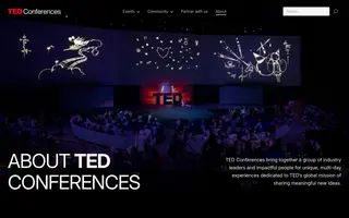TED Conferences homepage website preview