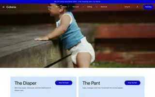 Coterie homepage website preview