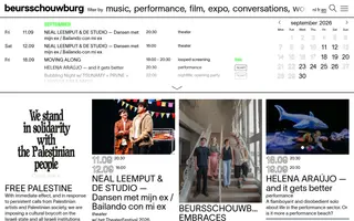 Beursschouwburg homepage website preview
