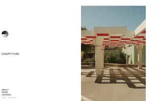Canopy Films homepage website preview