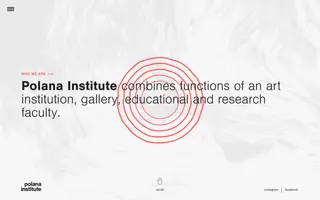 Polana Institute homepage website preview