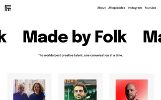 Made by Folk homepage website preview