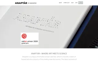 Anaptár homepage website preview