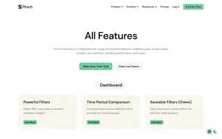 Pirsch Analytics homepage website preview