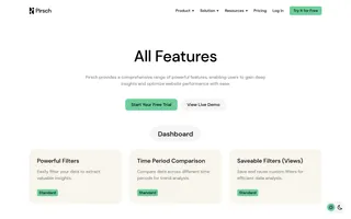 Pirsch Analytics homepage website preview
