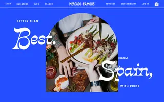 Mercado Famous homepage website preview