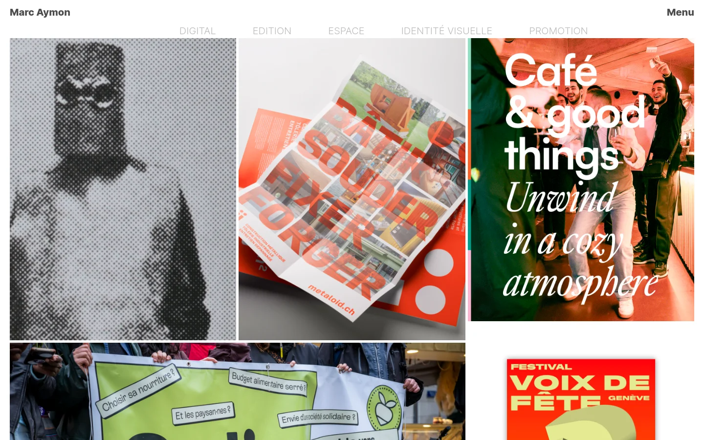 Marc Aymon Home / Landing desktop website screenshot
