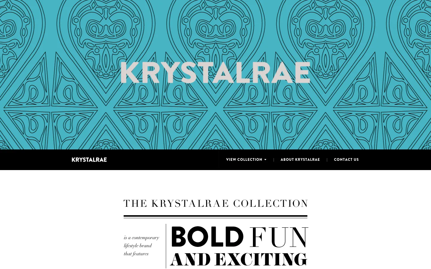 Krystalrae Home / Landing desktop website screenshot