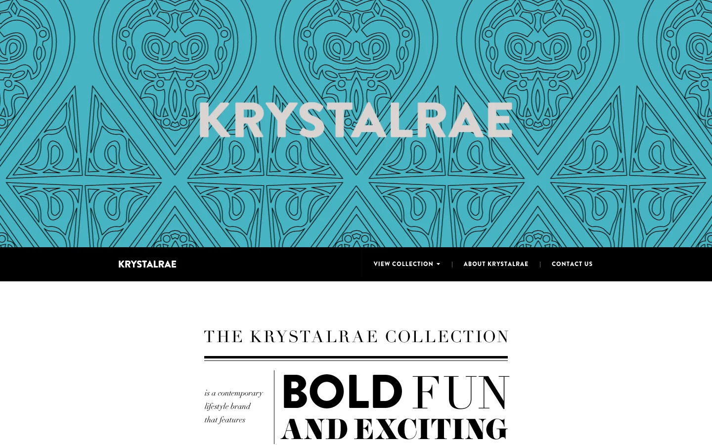 Krystalrae homepage desktop website screenshot
