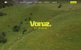 Vanzzz homepage website preview