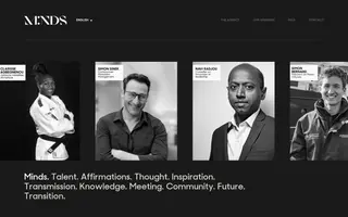 Minds homepage website preview
