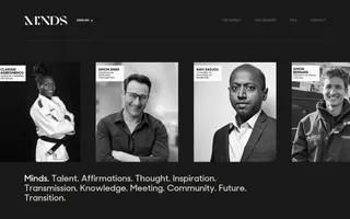 Minds homepage website preview