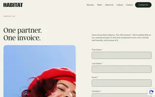 Agency Habitat homepage website preview