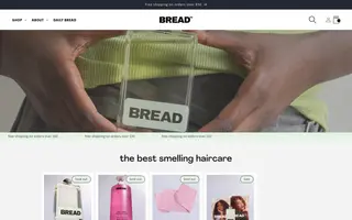 Bread Beauty Supply homepage website preview
