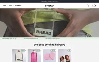Bread Beauty Supply homepage website preview