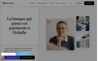 Memo Bank homepage website preview