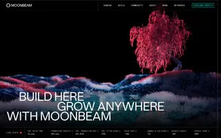 Moonbeam homepage website preview