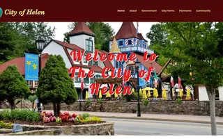 City of Helen homepage website preview