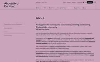 Abbotsford Convent homepage website preview