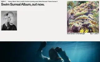 Zero 7 homepage website preview