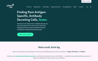 Sphere Bio homepage website preview