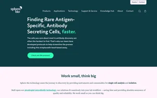 Sphere Bio homepage website preview